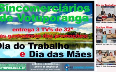 Campanhas do “Dia do Trabalho” e “Dia das Mães” presenteiam comerciários