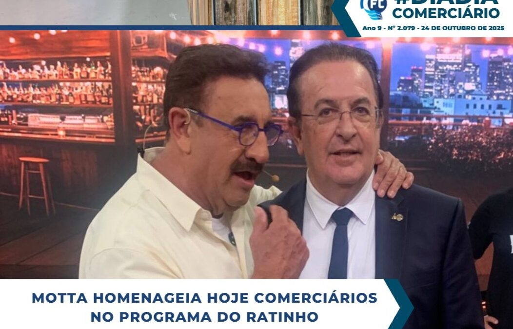 Motta homenageia hoje comerciários no programa do Ratinho